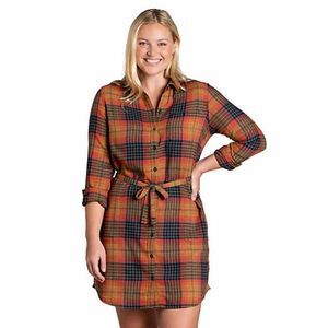 NWT Toad & Co W’s Re-Form Flannel Shirtdress
 Sz S in Cedar Ombré